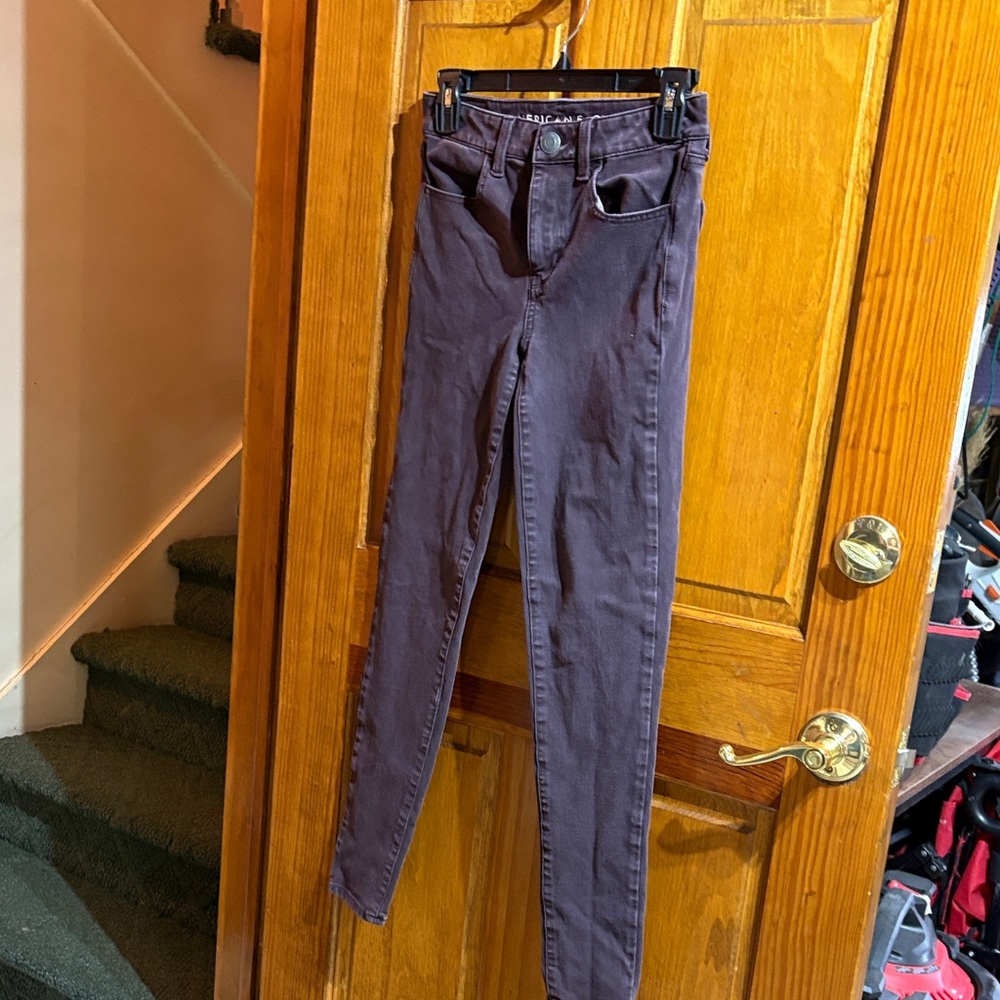 American Eagle Outfitters Women's Skinny Jeans - Dark Purple